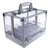 Backbayia Portable Acrylic Poker Chip Case 600 Count Chip Carrier Carrier with 6 Poker Chip Trays view 1