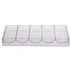 Backbayia Portable Acrylic Poker Chip Case 600 Count Chip Carrier Carrier with 6 Poker Chip Trays view 2