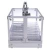Backbayia Portable Acrylic Poker Chip Case 600 Count Chip Carrier Carrier with 6 Poker Chip Trays view 3
