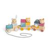 Bigjigs Toys, FSC Certified Wooden Toy Train, Pull Along Toy for 1 Year Old, Wooden Train, Kids' Pull-Along Wagons, Animal Passengers, Suitable for Hard and Soft Surfaces view 2