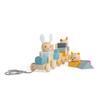 Bigjigs Toys, FSC Certified Wooden Toy Train, Pull Along Toy for 1 Year Old, Wooden Train, Kids' Pull-Along Wagons, Animal Passengers, Suitable for Hard and Soft Surfaces view 3