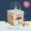 Bigjigs Toys Wooden Activity Cube - 100% FSC Certified Busy Centre with Shape Sorter & Bead Maze, Sustainable Sensory Toys for 1 Year Old, 22cm W x 23cm H view 2