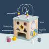 Bigjigs Toys Wooden Activity Cube - 100% FSC Certified Busy Centre with Shape Sorter & Bead Maze, Sustainable Sensory Toys for 1 Year Old, 22cm W x 23cm H view 3