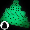 18 Pieces Glow in The Dark Dice Luminous Dices 6 Sided Dice with Black Velvet Pouches for Board Activity Casino Theme Party Favors view 1