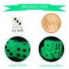 18 Pieces Glow in The Dark Dice Luminous Dices 6 Sided Dice with Black Velvet Pouches for Board Activity Casino Theme Party Favors view 2