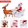PUPPY GO Santa Claus Doll Elk Sled Toy, 2024 Christmas Universal Electric Car Pulling Cart with Music, Running Walking Riding Reindeer Singing Xmas Decor Gifts for Children Kids view 2