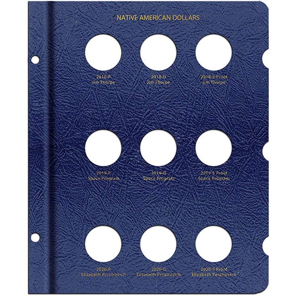 Whitman US Native American Dollar Coin Album Page 2018 2020#4698