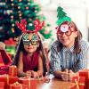 Atonofun Christmas Party Favors, 16 Pcs Glittered Headbands and Glasses Frames Set With Assorted Design for Party Supplies, Gifts for Adults Kids view 3