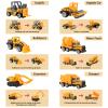 BenRich 6Pcs Mini Die Cast Car 1/64 Scale Alloy Construction Truck Vehicle Model Toy Set - Dump, Excavator, Forklift, Road Roller, Bulldozer, Mixer - Toy Cars for Kids Boys Girls Birthday Xmas Present view 3