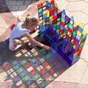 Jasonwell Dinosaur Aqua Magic Doodle Mat 60 x 40 Inches Large Water Drawing Doodling Mat Toys and 65 PCS Magnetic Tiles Building Blocks Set Gifts view 3
