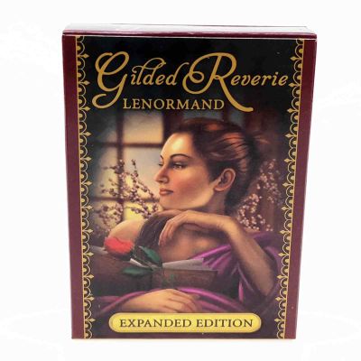 AIZYR Gold-Plated Lenormand Oracle Cards Tarot Set, Future Telling Game Card for Family Party, Beginners Kit (English with Guide)