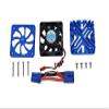 GPM for Arrma 1/5 KRATON 8S BLX/Outcast 8S BLX Upgrade Parts Aluminum Motor Heatsink with Cooling Fan - 1 Set Blue view 1