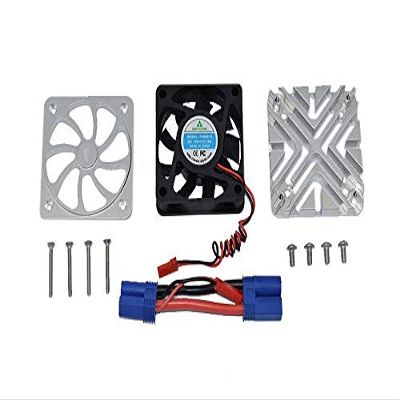 GPM for Arrma 1/5 KRATON 8S BLX/Outcast 8S BLX Upgrade Parts Aluminum Motor Heatsink with Cooling Fan - 1 Set Silver