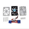 GPM for Arrma 1/5 KRATON 8S BLX/Outcast 8S BLX Upgrade Parts Aluminum Motor Heatsink with Cooling Fan - 1 Set Silver view 1
