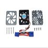 GPM for Arrma 1/5 KRATON 8S BLX/Outcast 8S BLX Upgrade Parts Aluminum Motor Heatsink with Cooling Fan - 1 Set Gray Silver view 1