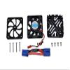 GPM for Arrma 1/5 KRATON 8S BLX/Outcast 8S BLX Upgrade Parts Aluminum Motor Heatsink with Cooling Fan - 1 Set Black view 1