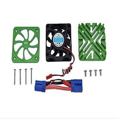 GPM for Arrma 1/5 KRATON 8S BLX/Outcast 8S BLX Upgrade Parts Aluminum Motor Heatsink with Cooling Fan - 1 Set Green