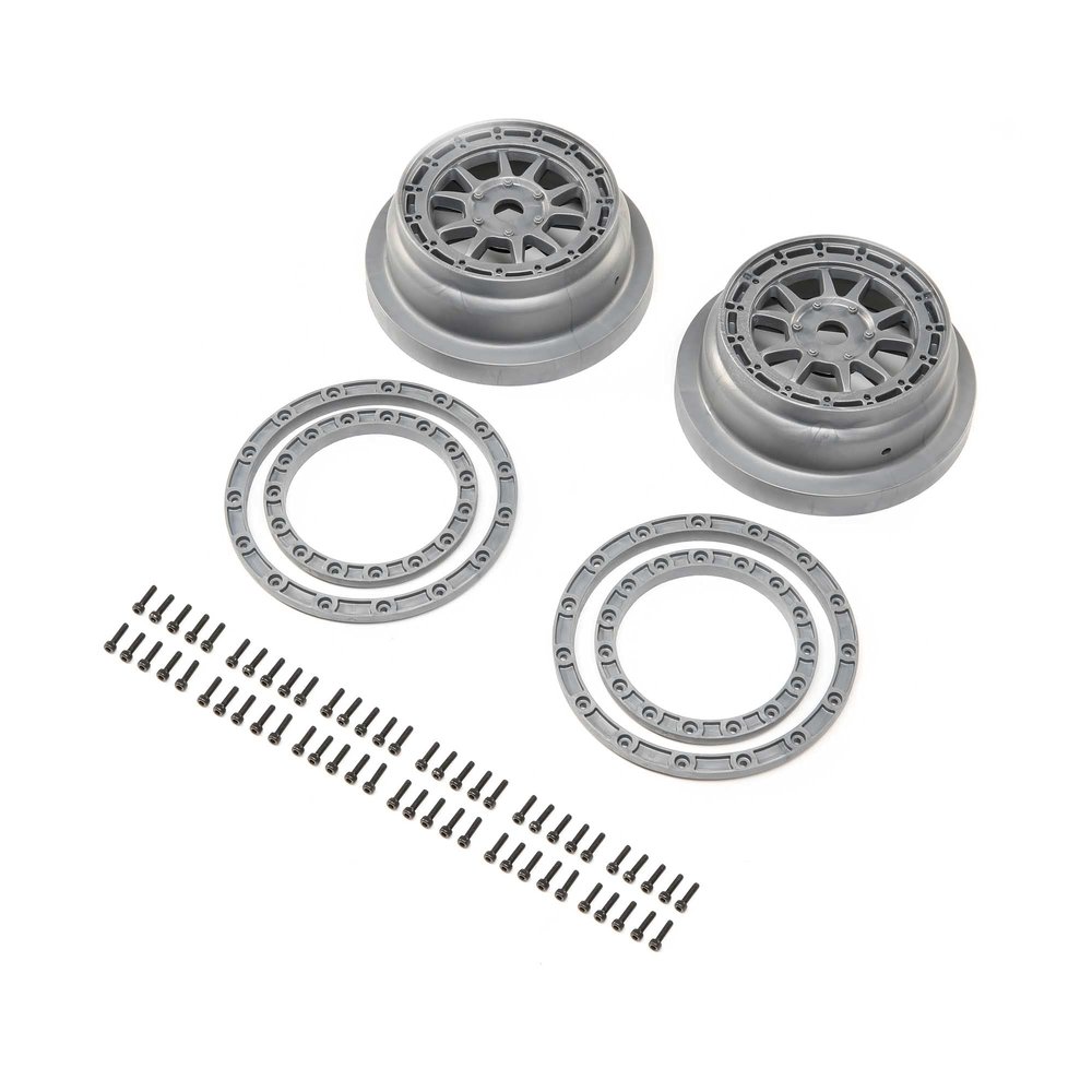 Losi Beadlock Wheel and Ring Set (2): SBR 2.0, LOS43029