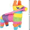 The Dreidel Company Mini Donkey Pinatas, Little Rainbow Donkey Pinatas for Birthday, Cinco De Mayo, Fiestas Decorations Party Favors, 3-Pack 4" x 7" Inches view 2