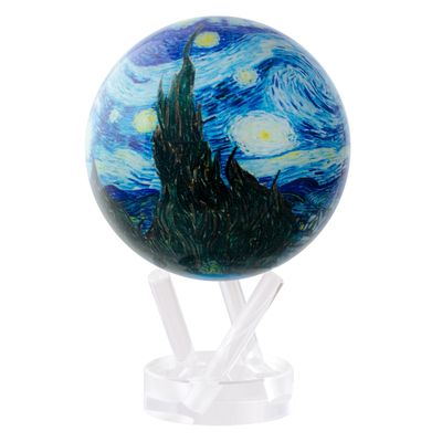 MOVA Starry Night 4.5 Rotating Solar Art Globe Featuring Van Goghs Masterpiece | No Batteries or Wires | Unique Decor & Gift for Art Lovers