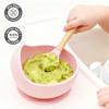 Ginbear Baby Bowls with Suction, Silicone Bibs, Self Feeding Spoons, Led Weaning Supplies, Toddler Eating Set for Ages 6 Months+ (Baby Pink) view 3