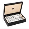 Bello Games Collezioni Franco - Double Six White Professional Jumbo Size Tournament Dominoe Set with Spinners in a Luxury Genuine Italian Printed Leather Lizard Case view 2