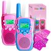 Waka Waka Walkie Talkies for Kids (2 Pack, Pink and Light Blue)  Long Range Two-Way Walkie Talkie Set with Bandanas and Whistles Included  Great for Indoor or Outdoor Play  Gift for Boys and Girls view 1