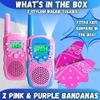 Waka Waka Walkie Talkies for Kids (2 Pack, Pink and Light Blue)  Long Range Two-Way Walkie Talkie Set with Bandanas and Whistles Included  Great for Indoor or Outdoor Play  Gift for Boys and Girls view 3