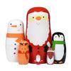HYCLES Nesting Dolls Russian Matryoshka Wood Stacking Nested Set for Kids Handmade Toys for Children Kids Christmas Birthday Decoration Halloween Wishing Gift view 1
