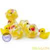 BESCON DICE Yellow Duck 20 Sides Dice Set of 5, Duck D20 5pcs Set view 3