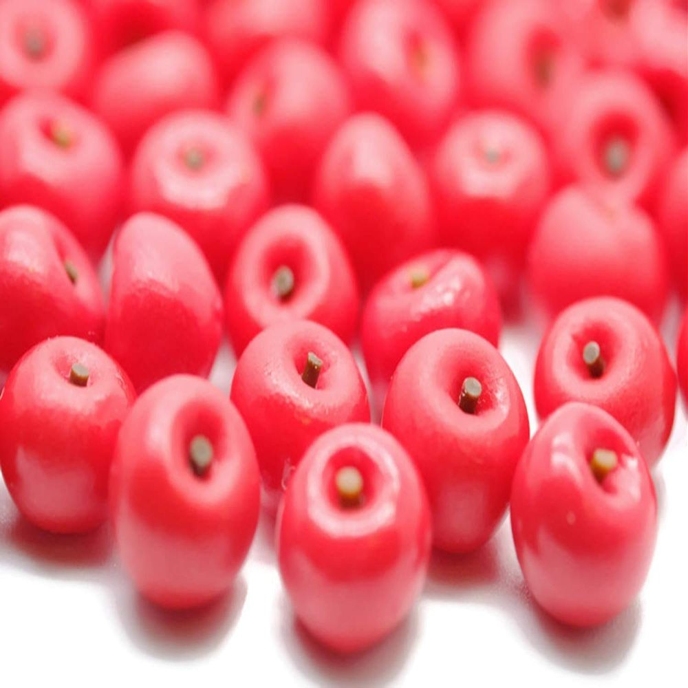 1shopforyou 20-Piece Red Mini Apple Decorative Set Clay Display Accents for Home Dcor & Craft Styling