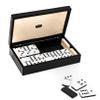 Bello Games Collezioni Franco - Double Six Professional Jumbo Size Two Tone Tournament Dominoes Set with Spinners in a Luxury Genuine Italian Printed Leather Lizard Case view 1