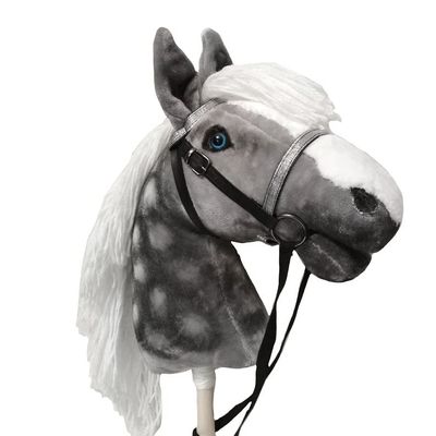 Dapple Gray Hobby Horse A3 Stick Horse for Children Horse Toy on Stick