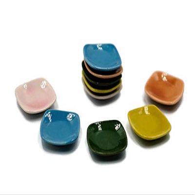 10-Piece Mixed Color Mini Ceramic Plates Set Mini Dishware for Kitchen Display, Home Dcor, and Decorative Crafts