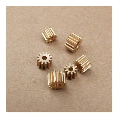 ZHENGGUIFANG Professional 122A Brass Gear Pore 1.95 mm Shaft 12 Teeth Motor Shaft Gears Modulus 0.5 for DIY Toys RC Model Cars (10Pcs)