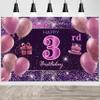 3rd Birthday Decorations for Girls IMISI Happy Birthday Banner Pink Decorations for A Party Birthday Backdrop for Women view 1