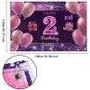 2nd Birthday Decorations for Girls IMISI Happy Birthday Banner Pink Decorations for A Party Birthday Backdrop for Women view 2