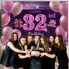 32nd Birthday Decorations for Girls IMISI Happy Birthday Banner Pink Decorations for A Party Birthday Backdrop for Women view 3
