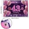 43rd Birthday Decorations for Girls IMISI Happy Birthday Banner Pink Decorations for A Party Birthday Backdrop for Women view 2