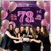 73rd Birthday Decorations for Girls IMISI Happy Birthday Banner Pink Decorations for A Party Birthday Backdrop for Women view 3