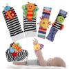 4Pcs Baby Wristband and Socks Rattle Toys, Sock Hanging Toy Infant Baby Cute Lovely Soft Baby Socks Toys Wrist Rattles Infant Toy(#1) view 4