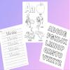 194 Coloring Pages Letters ABC PDF, Educational Printable Cute Alphabet Numbers Easy Color Pages to Print, Colouring Pages for Kids Preschoolers, Activity at Home, Instant Download view 4