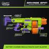 DART ZONE Savage Spin Semi-Auto Foam Dart Blaster  45-Dart Triple-Drum Motorized Foam Dart Gun  NERF Dart Compatible Soft Bullet Toy Gun for Kids w. 90 Darts  AKA Adventure Force Gun  80 ft Range view 2