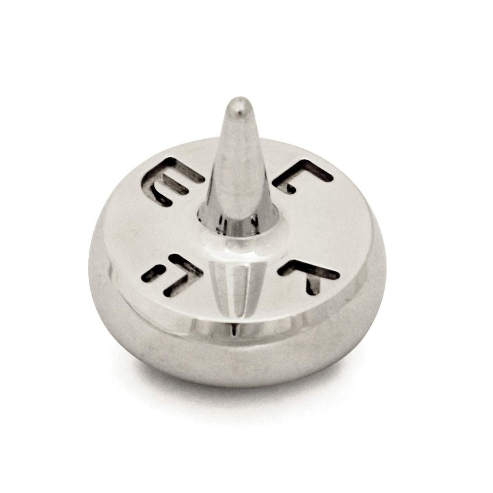 Custom Colors Aluminum Hanukkah Dreidel Hanukkah gift Dimensions: 1.25"w x 1.25"h