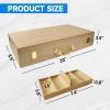 GSE Games & Sports Expert Wooden Poker Chip Case with 5 Chip Trays, Holds 500 Chips, Casino Grade Chip Holder for Poker chips (Oak) view 2