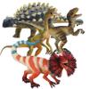 Gemini&Genius 4 Pcs Dinosaur Toys, Ankylosaurus Velociraptor Compsognathus Dilophosaurus Dinosaurs Set, Party Favor, Dinosaur Collector, Party Gifts for Kids 3 Years Old and Up view 1
