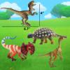 Gemini&Genius 4 Pcs Dinosaur Toys, Ankylosaurus Velociraptor Compsognathus Dilophosaurus Dinosaurs Set, Party Favor, Dinosaur Collector, Party Gifts for Kids 3 Years Old and Up view 4