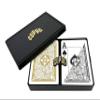 Copag Legacy Design 100% Plastic Playing Cards, Poker Size Jumbo Index Black/Gold Double Deck Set view 1