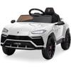Kidzone Ride On Car 12V Lamborghini Urus Kids Electric Vehicle Toy w/Parent Remote Control, Horn, Radio, Port, AUX, Spring Suspension, Opening Door, LED Light - White view 1
