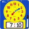 Large Dry Erase Magnetic Teaching Demonstration Clock, Kids Telling Time Learning Clock for Analog and Digital Time, Labelled Minute & Hour Hands, for School Classrooms & Homeschool Supplies view 1